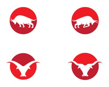 Boğa logo şablonu vektör resimleme tasarımı