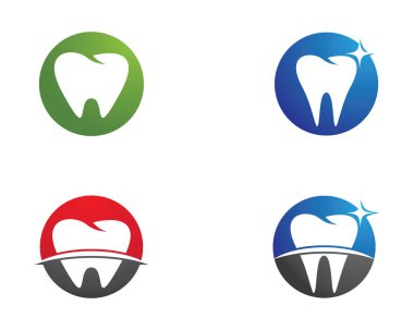 Diş logosu Şablon vektör çizim simgesi tasarımı