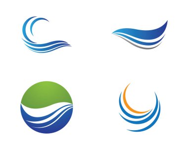 Su Dalgası logo vektör illüstrasyon tasarımı