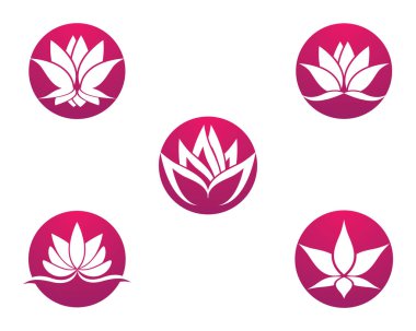 Güzellik Vektörü çiçek tasarımı logo şablonu simgesi