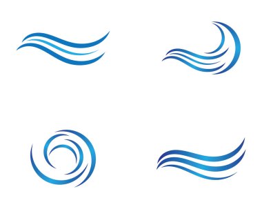 Su Dalgası logo vektör illüstrasyon tasarımı