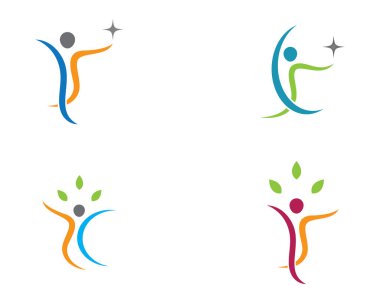 Sağlıklı Yaşam Logosu vektör ikonu çizimi tasarımı