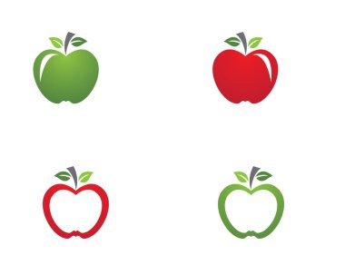 Apple logo şablon vektör resimleme tasarımı