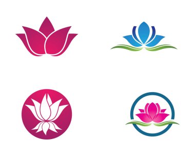 Güzellik Vektörü çiçek tasarımı logo şablonu simgesi