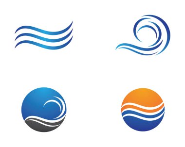 Su Dalgası logo vektör illüstrasyon tasarımı