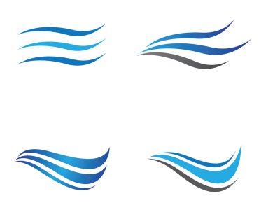 Su Dalgası logo vektör illüstrasyon tasarımı