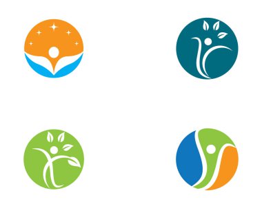 Sağlıklı Yaşam Logosu vektör ikonu çizimi tasarımı