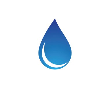 Su damlası logo şablonu vektör illüstrasyon tasarımı