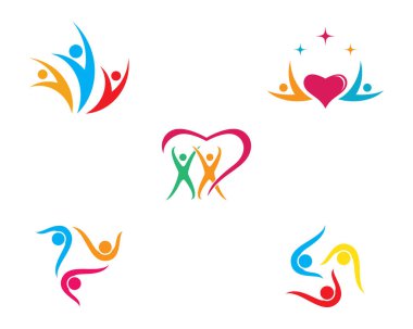 Evlat edinme ve toplumsal bakım logosu vektör resmetme tasarımı