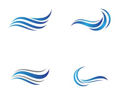 Su Dalgası logo vektör illüstrasyon tasarımı