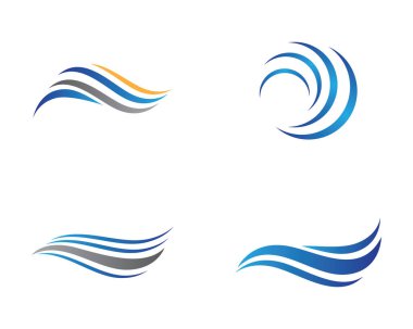 Su Dalgası logo vektör illüstrasyon tasarımı