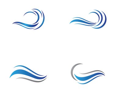 Su Dalgası logo vektör illüstrasyon tasarımı