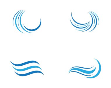 Su Dalgası logo vektör illüstrasyon tasarımı