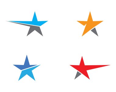 Yıldız logo şablon çizimi tasarımı