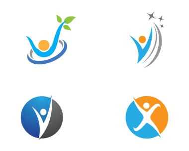 Sağlıklı Yaşam Logosu vektör ikonu çizimi tasarımı