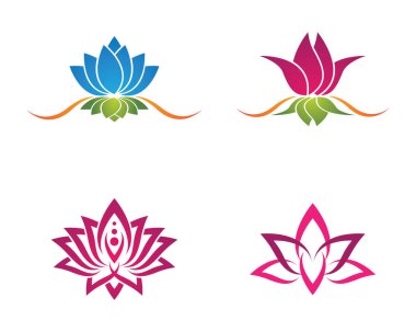 Güzellik Vektörü çiçek tasarımı logo şablonu simgesi