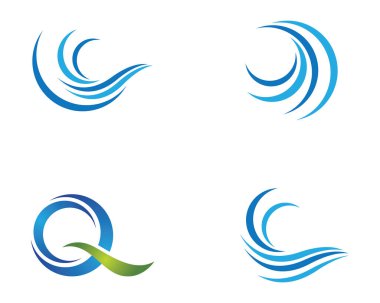 Su Dalgası logo vektör illüstrasyon tasarımı