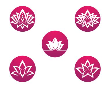 Güzellik Vektörü çiçek tasarımı logo şablonu simgesi