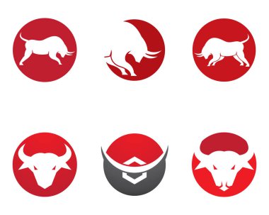 Boğa logo şablonu vektör resimleme tasarımı
