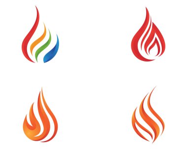 Ateş logosu şablon vektör resimleme tasarımı