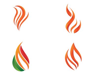 Ateş logosu şablon vektör resimleme tasarımı