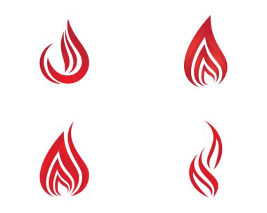 Ateş logosu şablon vektör resimleme tasarımı