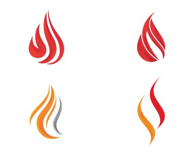 Ateş logosu şablon vektör resimleme tasarımı