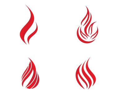 Ateş logosu şablon vektör resimleme tasarımı