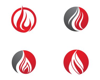 Ateş logosu şablon vektör resimleme tasarımı
