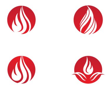 Ateş logosu şablon vektör resimleme tasarımı