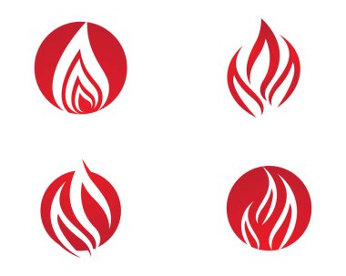 Ateş logosu şablon vektör resimleme tasarımı