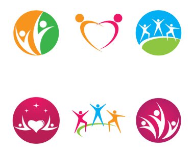 Evlat edinme ve toplumsal bakım logosu vektör resmetme tasarımı