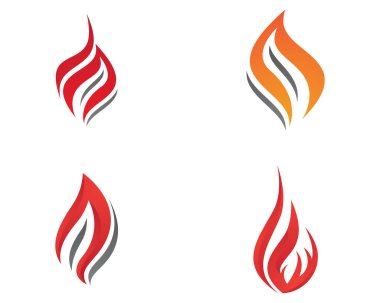 Ateş logosu şablon vektör resimleme tasarımı