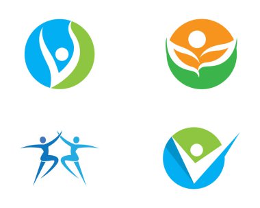 Sağlıklı Yaşam Logosu vektör ikonu çizimi tasarımı