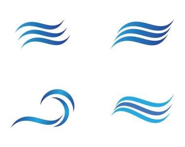 Su Dalgası logo vektör illüstrasyon tasarımı