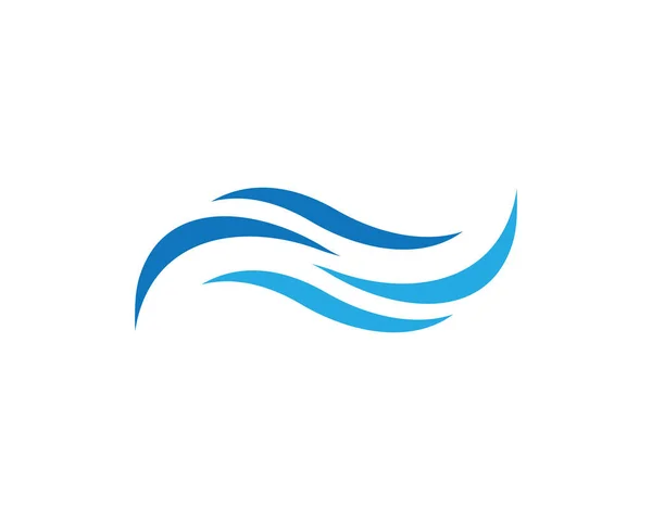 Ola Agua Logo Vector Icono Ilustración Diseño — Vector de stock