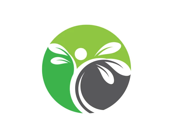 Logotipos Ecología Hoja Verde Naturaleza Elemento Vector Icono — Archivo Imágenes Vectoriales