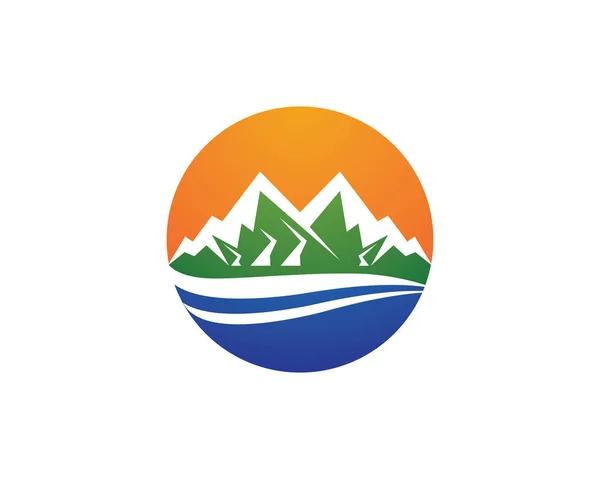 Mountain Logo Șablon Vector Pictogramă Ilustrare Design — Vector de stoc