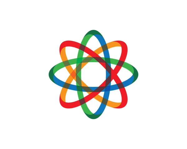 Molecule Logotipo Modelo Vetor Ícone Ilustração Design — Vetor de Stock