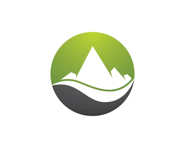 Mountain Logo Template Vector Pictogram Illustratie Ontwerp — Stockvector