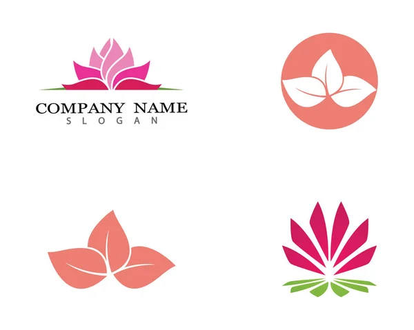 Beauty Vector Květiny Design Logo Šablony Ikona — Stockový vektor