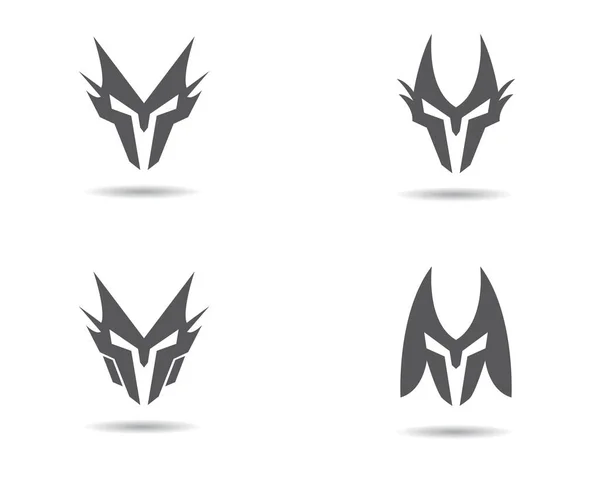 Modèle Logo Casque Spartiate Icône Vectorielle — Image vectorielle
