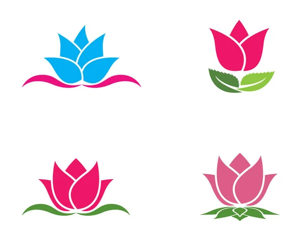 Belleza Vector Flores Diseño Logo Plantilla Icono — Vector de stock