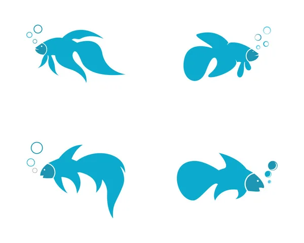 Fisch Logo Vorlage Vektor Symbol Illustration Design — Stockvektor