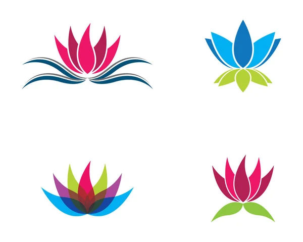 Belleza Vector Flores Diseño Logo Plantilla Icono — Vector de stock