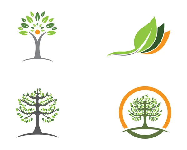 Logos Green Leaf Ecology Nature Element Vector Icon — Stock Vector