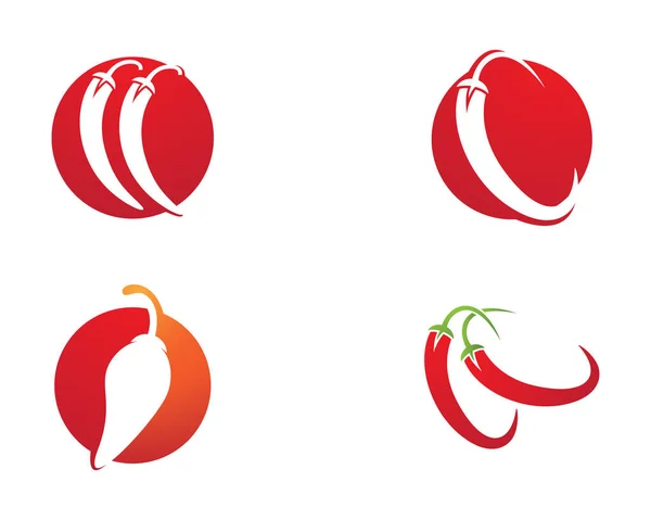 Chili Logo Vorlage Vektor Symbol Illustration Design — Stockvektor