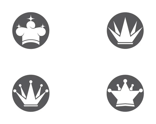 Crown Logo Vorlage Vektor Illustration — Stockvektor