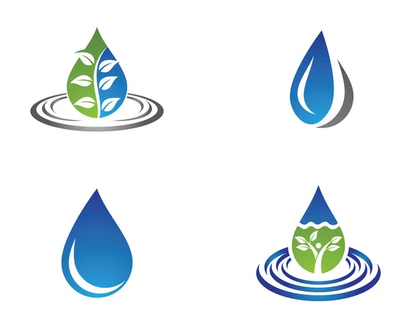 Plantilla Logotipo Gota Agua Icono Vectores Diseño Ilustración — Vector de stock