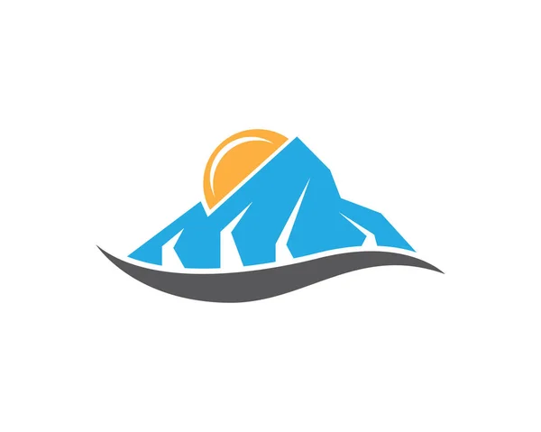 Montaña Logo Plantilla Vector Icono Ilustración Diseño — Vector de stock